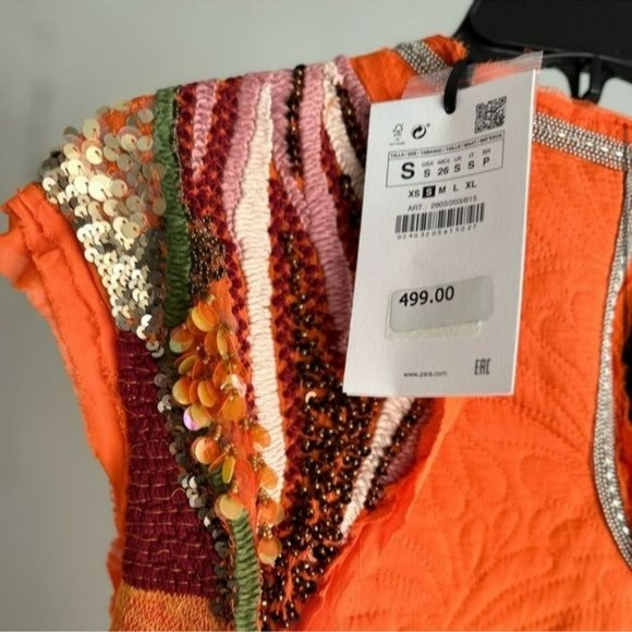 ZARA ATELIER PATCHWORK EMBROIDERED DRESS LIMITED EDITION - Picture 13 of 13